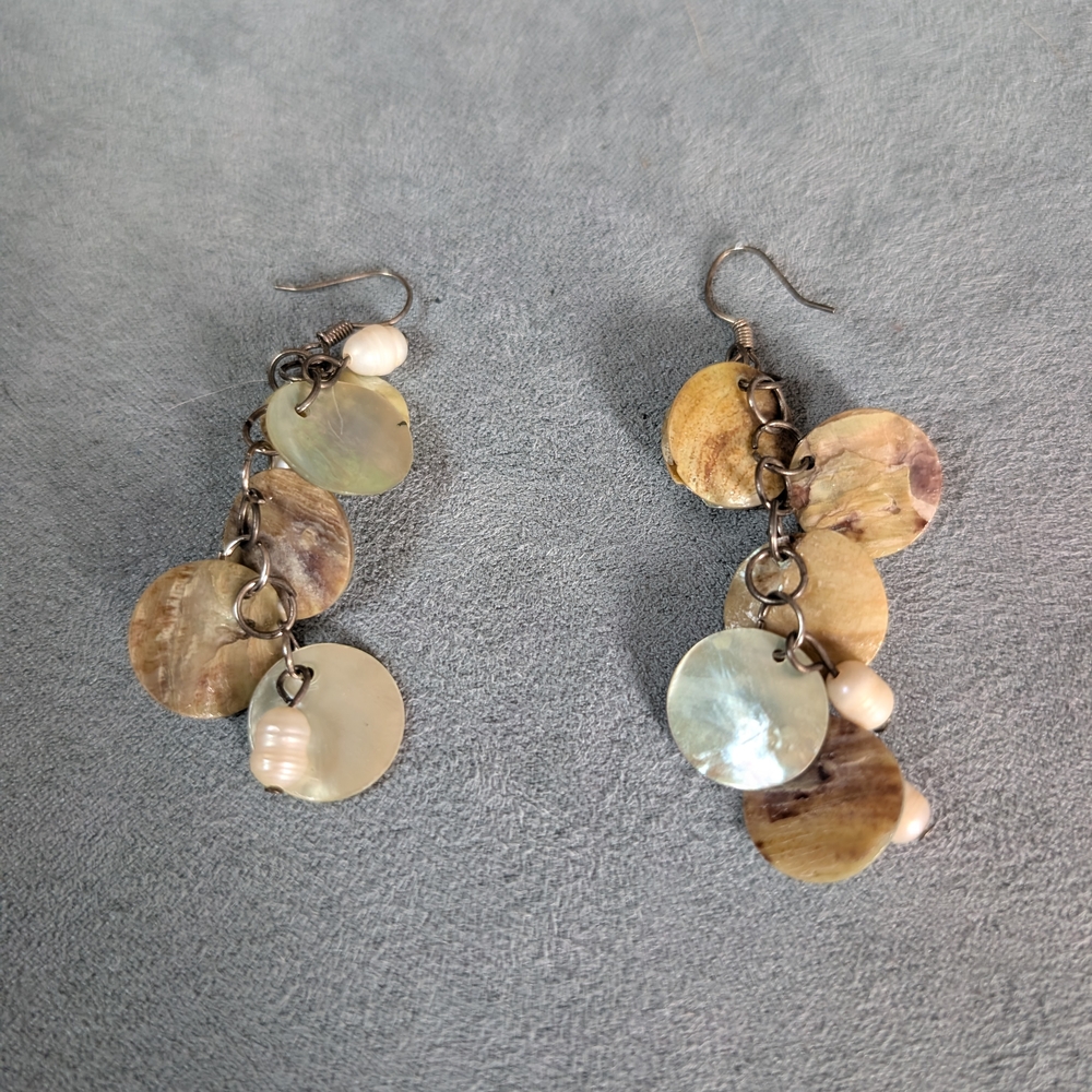 Elegant Shell Dangle Earrings